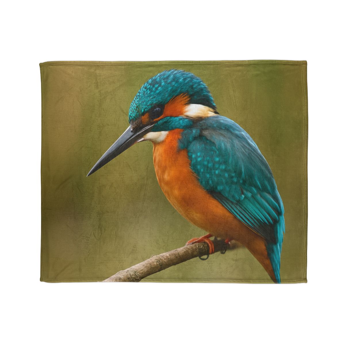 Azure Flash Kingfisher soft fleece blankets