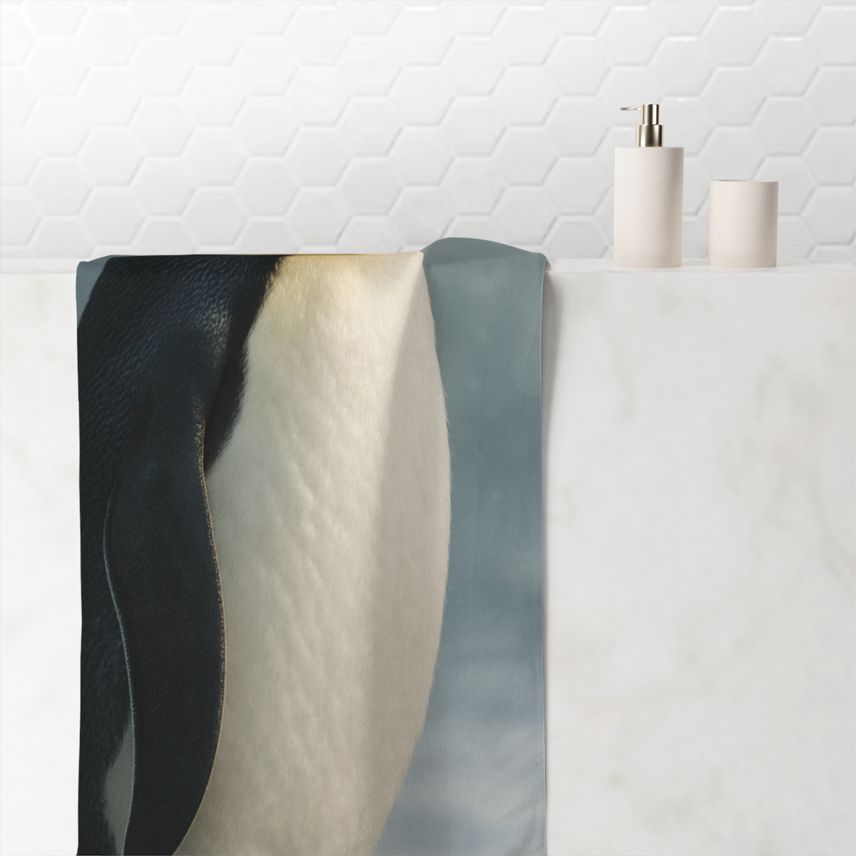 Aurora Vigil Emperor Penguin decorative home towelscustom towels