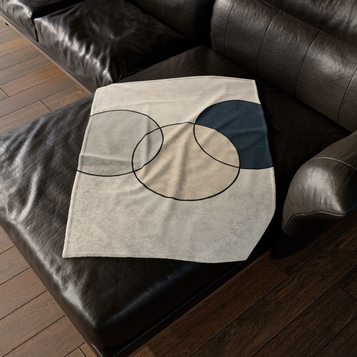 Staggered Trio Of Circles designer printed blankets