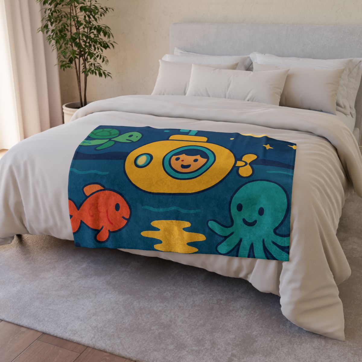 Starry Ocean Explorers trendy patterned blankets