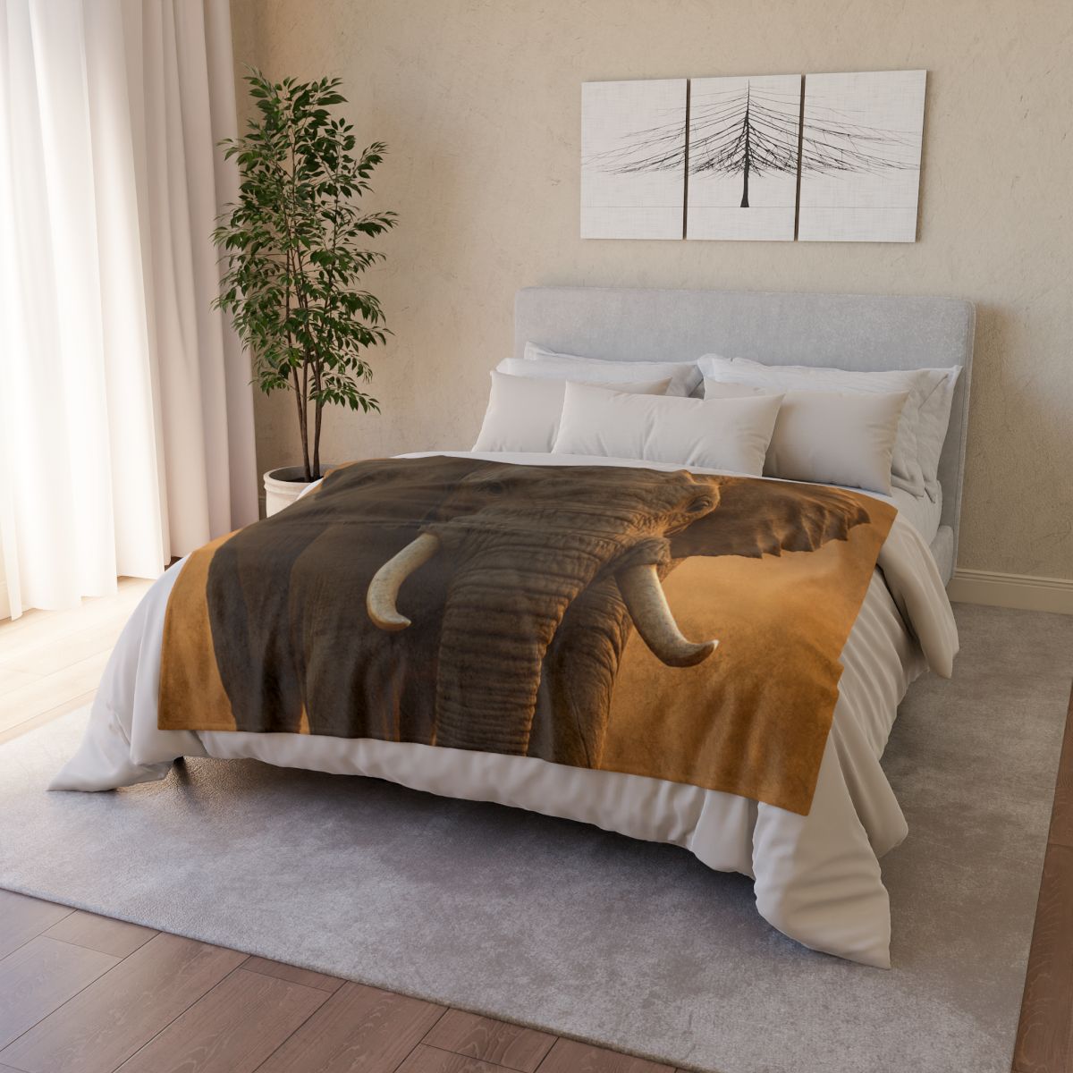 Savannah Sentinel Elephant warm winter blankets