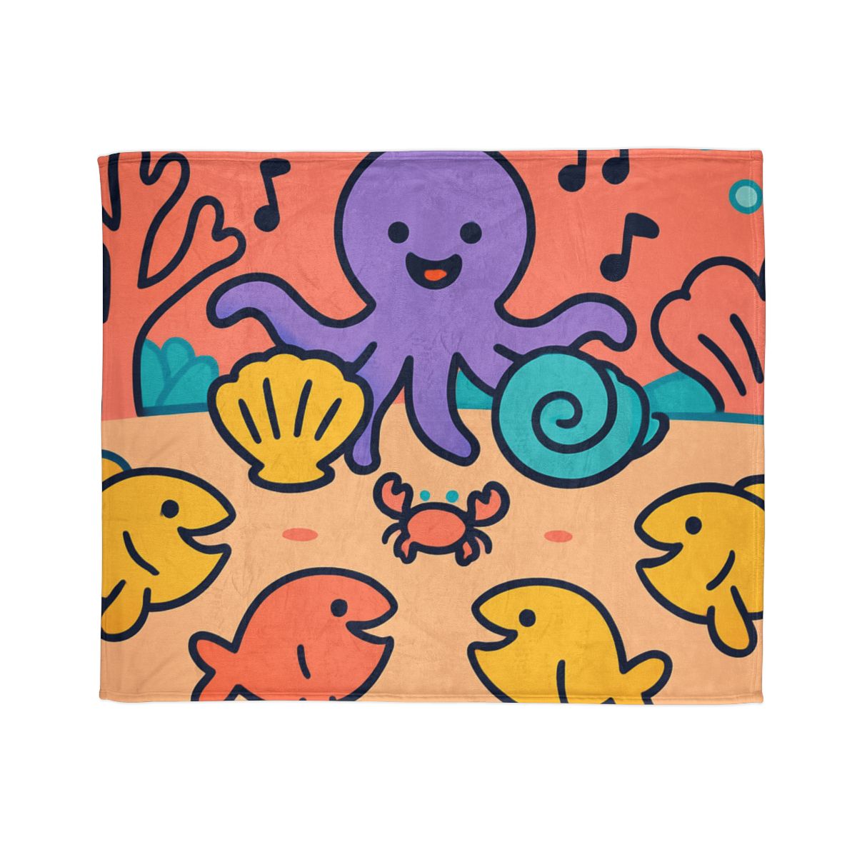 Coral Concert Undersea personalized cozy blankets