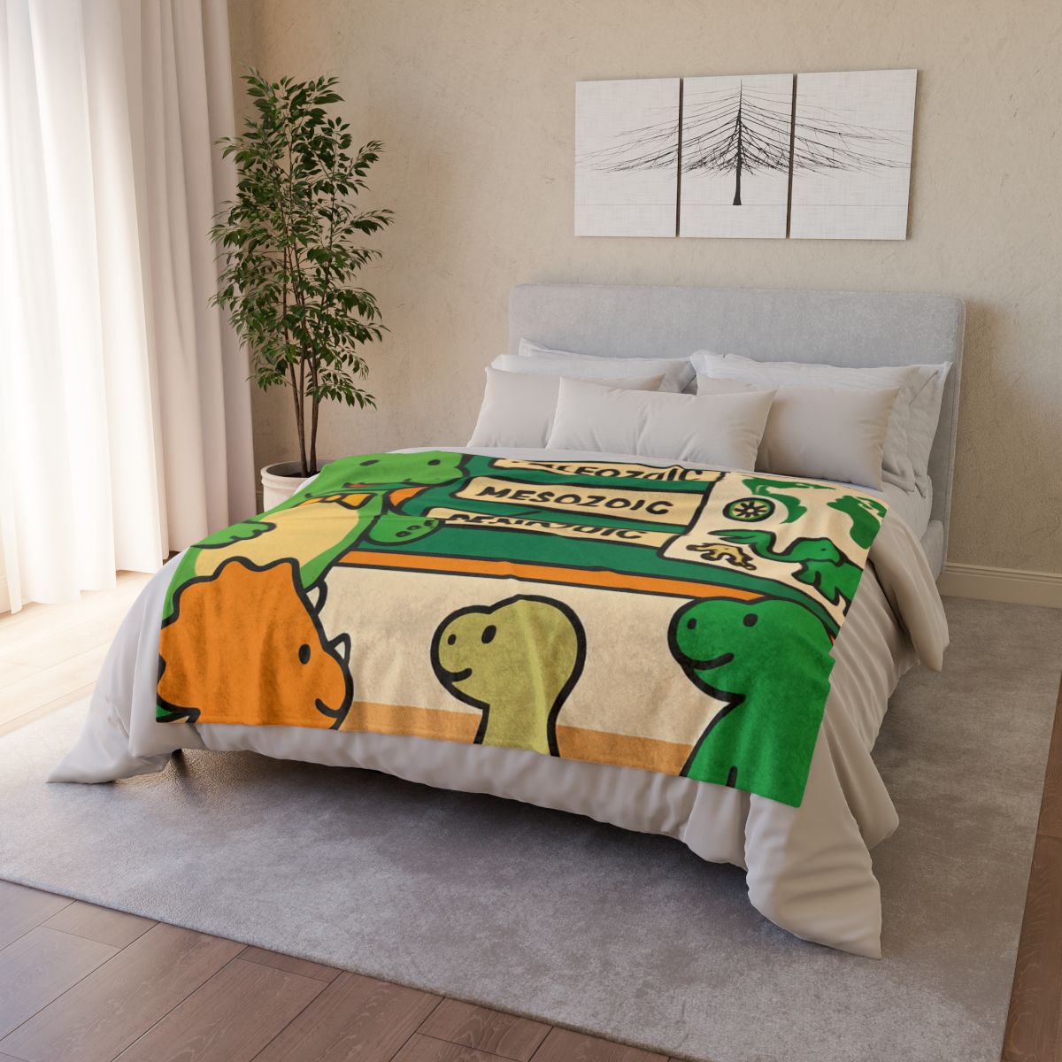 Time Traveling Dino Classroom designer printed blankets