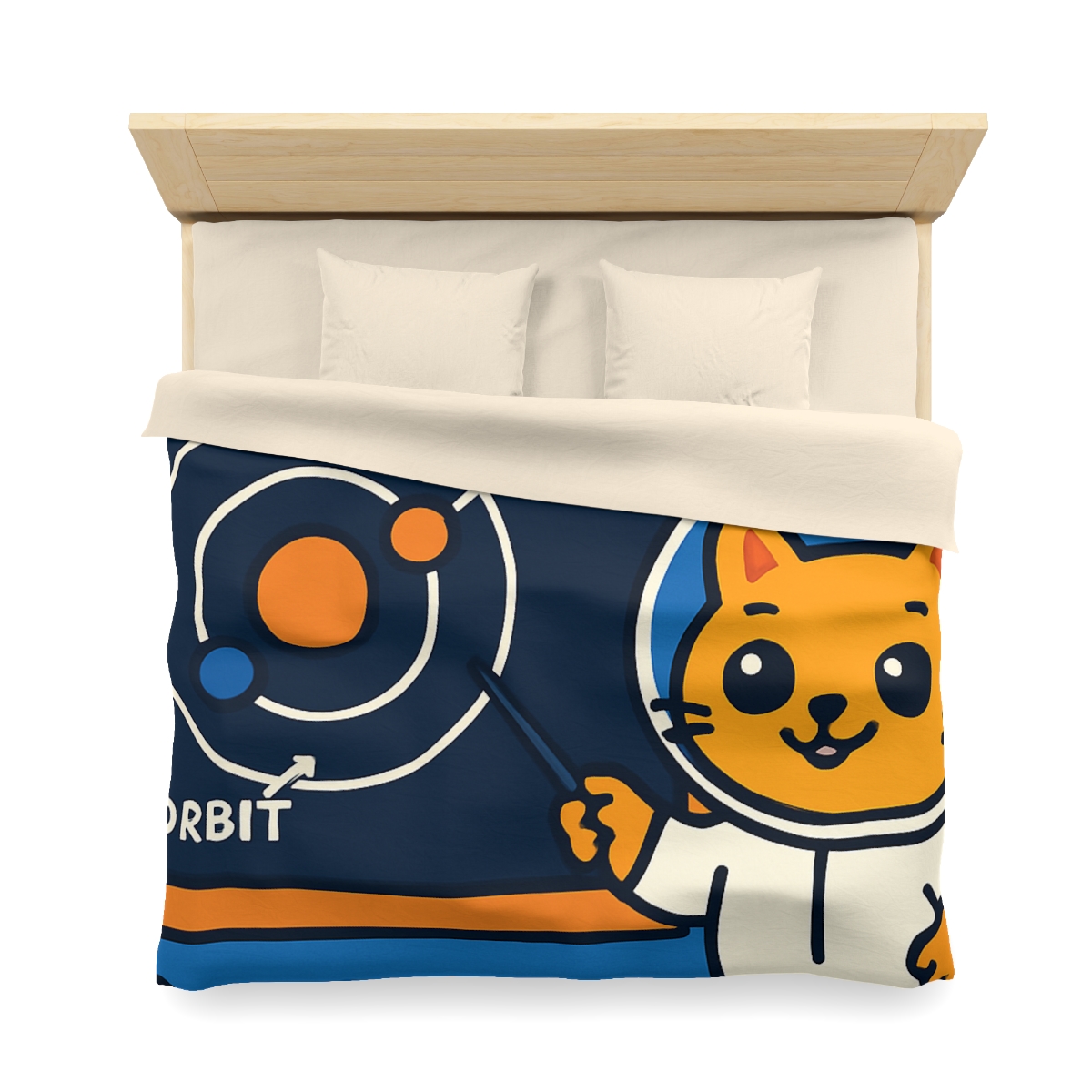 Comet Classroom Cat And The Orbit Chalkboard unique patterned duvets