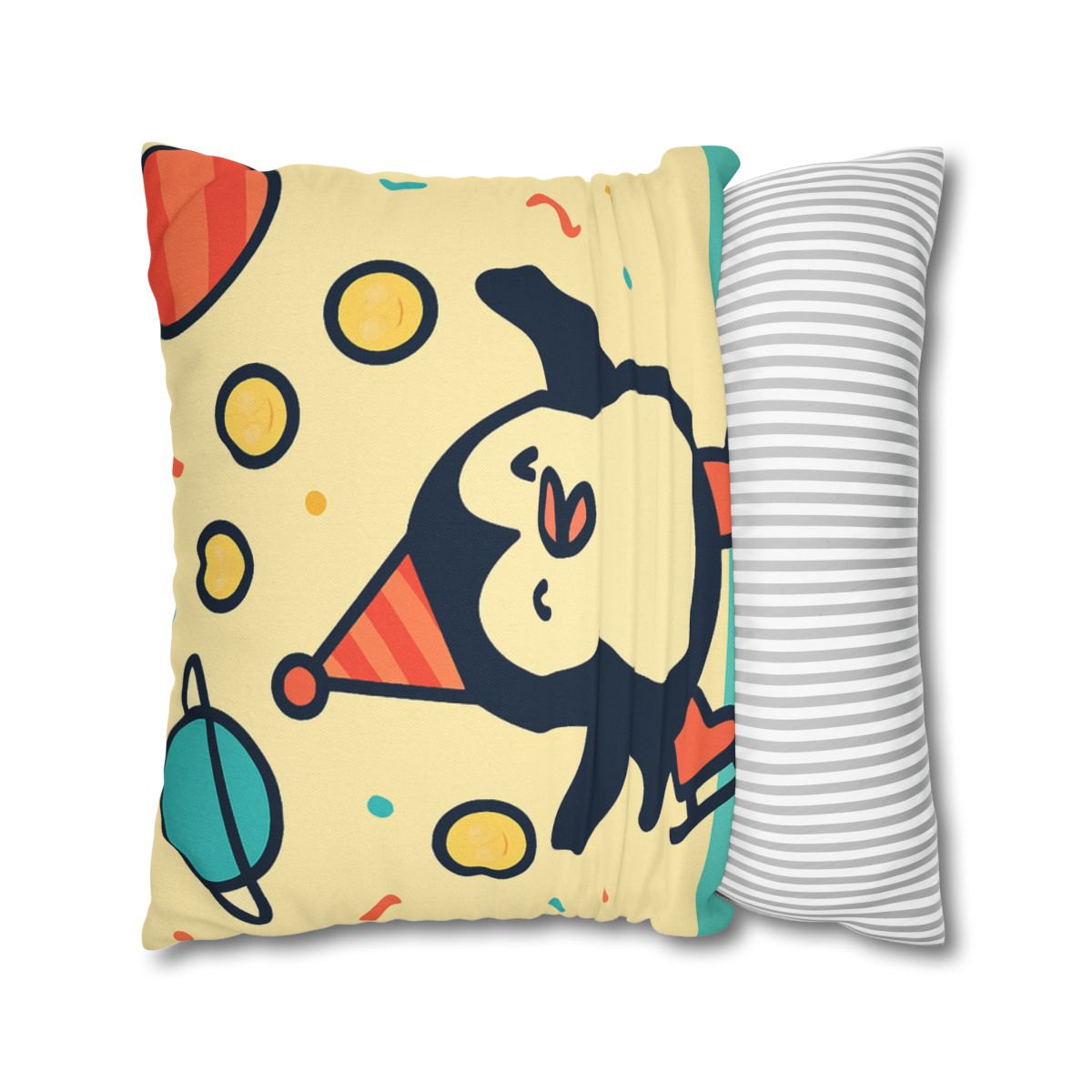 Cosmic Carnival Penguin designer print pillow cases