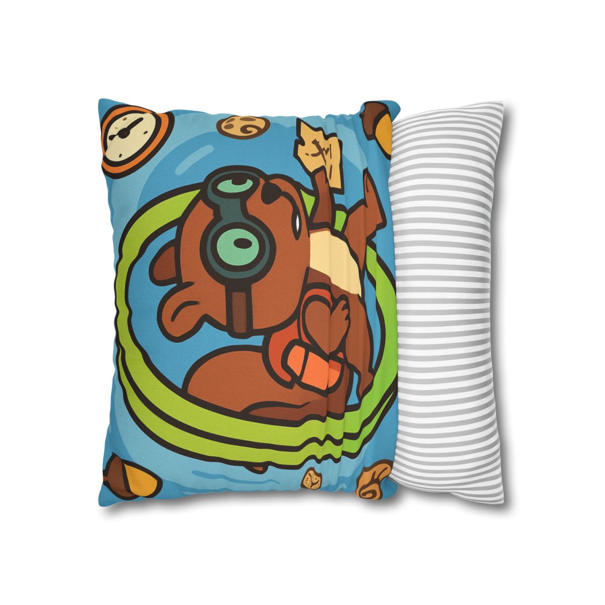 Time-Traveling Squirrel Explorer comfortable bedding pillow covers