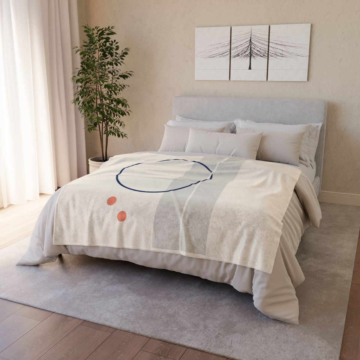 Quiet Orbit With Split Panel stylish throw blankets