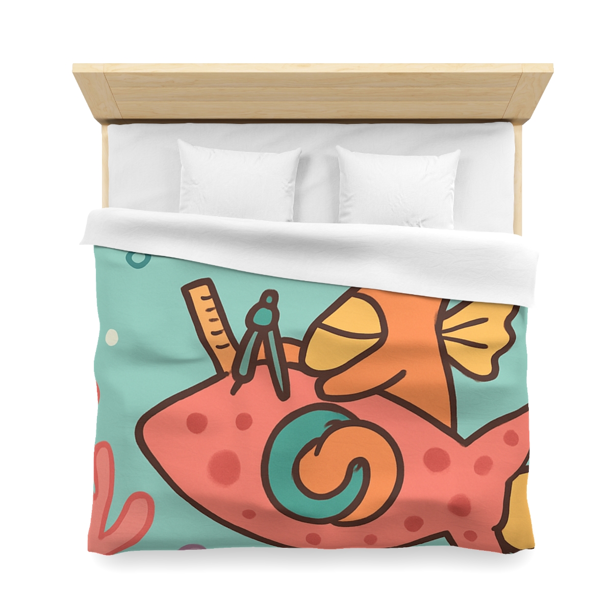 Coral Rocket Seahorse trendy bedroom duvets