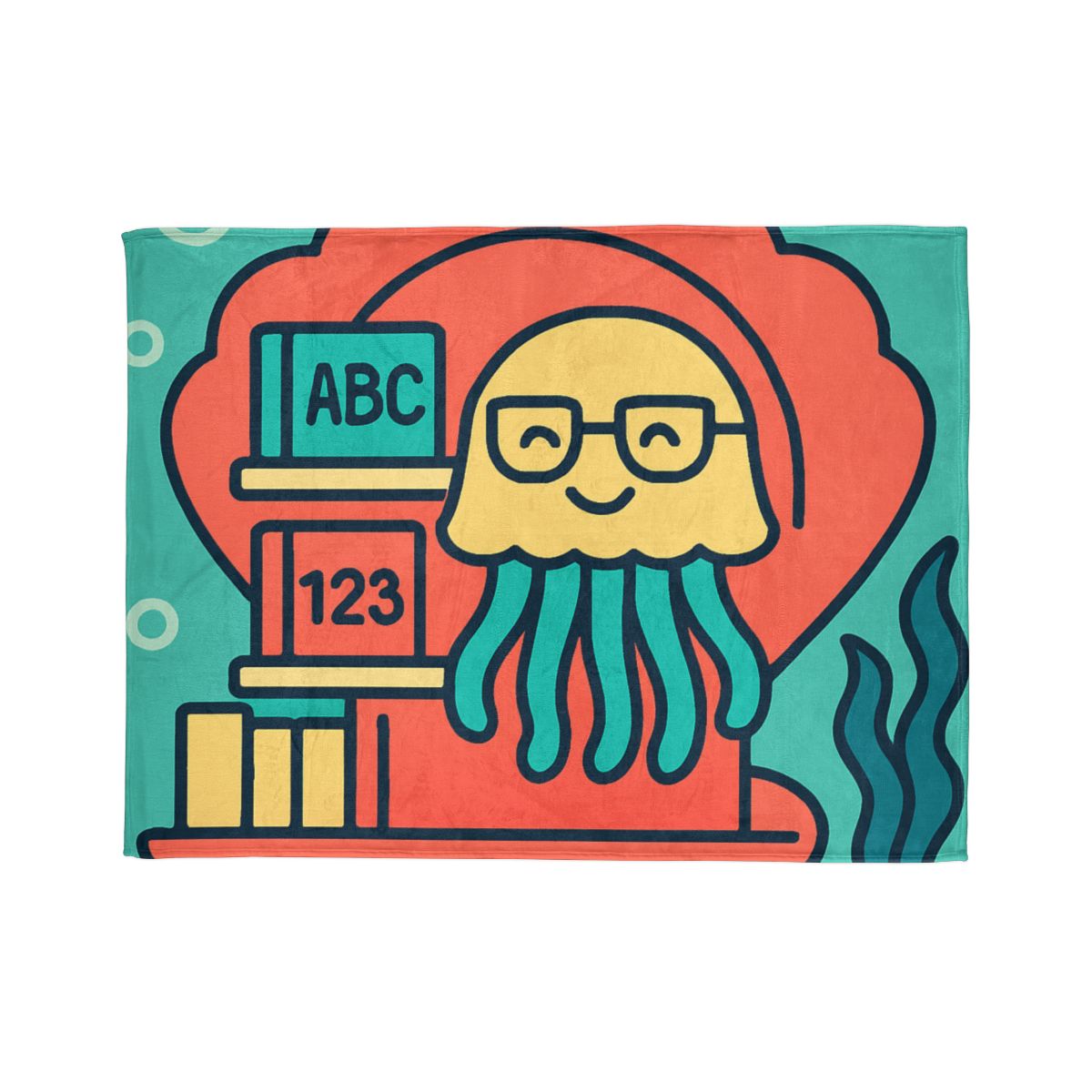 Nebula Jellyfish Library designer printed blankets