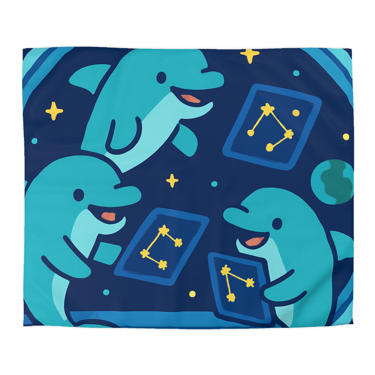 Cosmic Dolphin Classroom stylish duvet covers