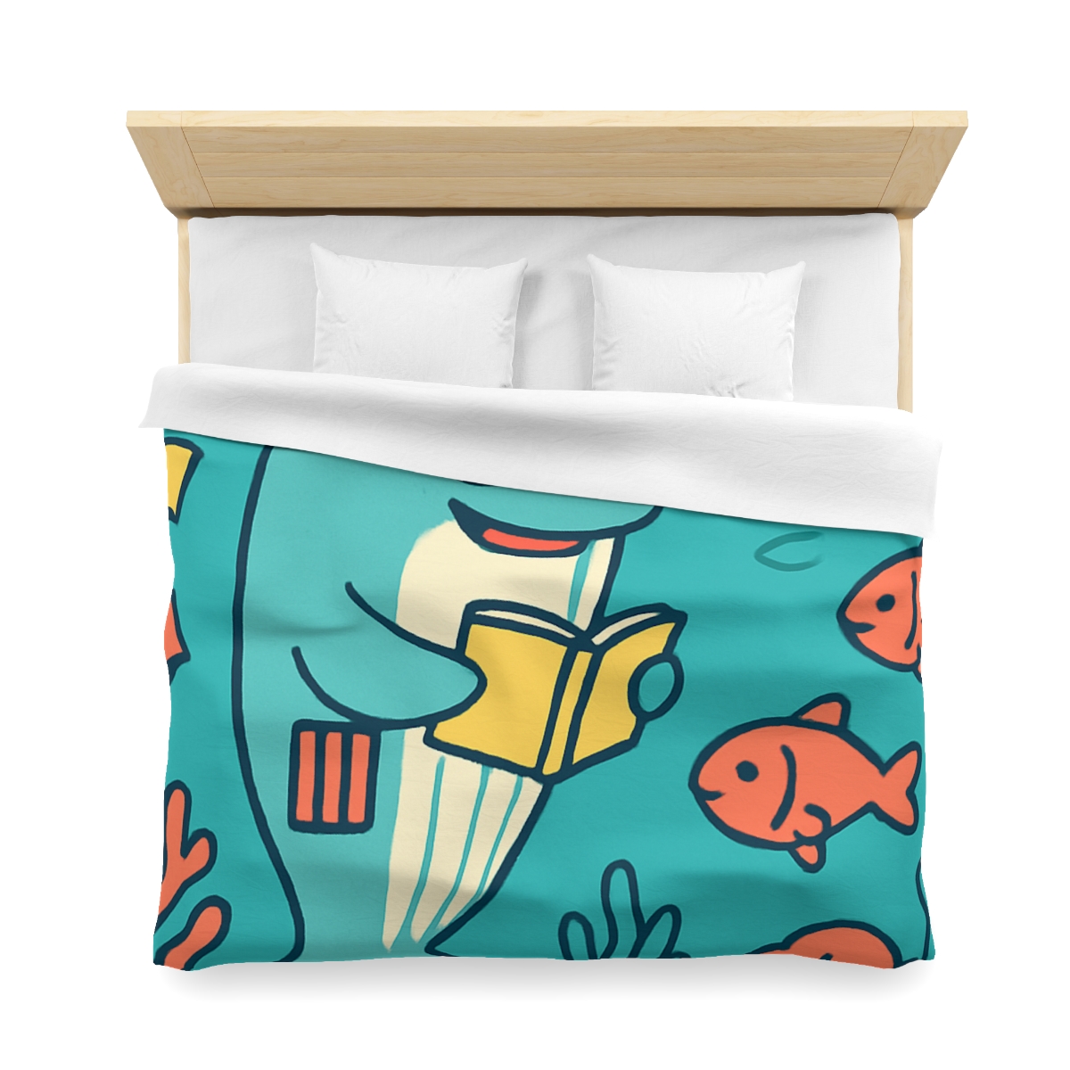 Coral Library Cruise stylish duvet covers