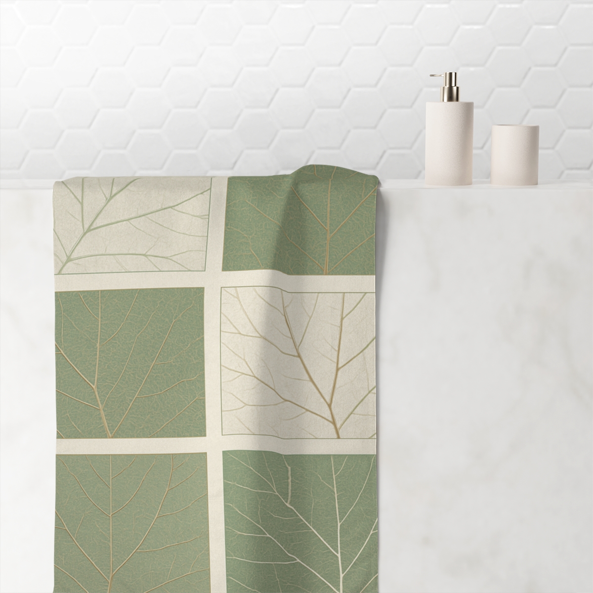 Vein Map Mosaic comfortable face towels