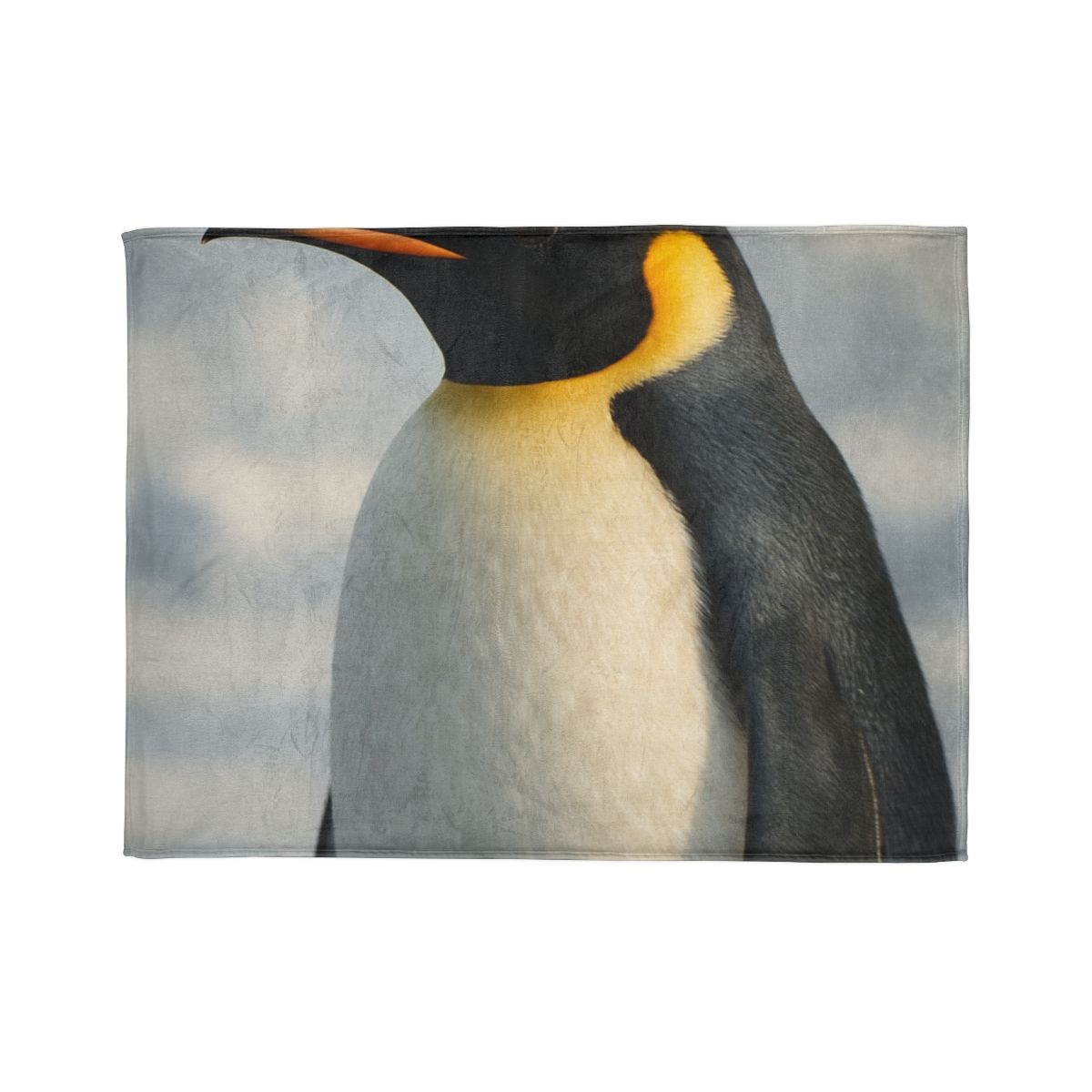 Aurora Drift Emperor Penguin personalized cozy blankets