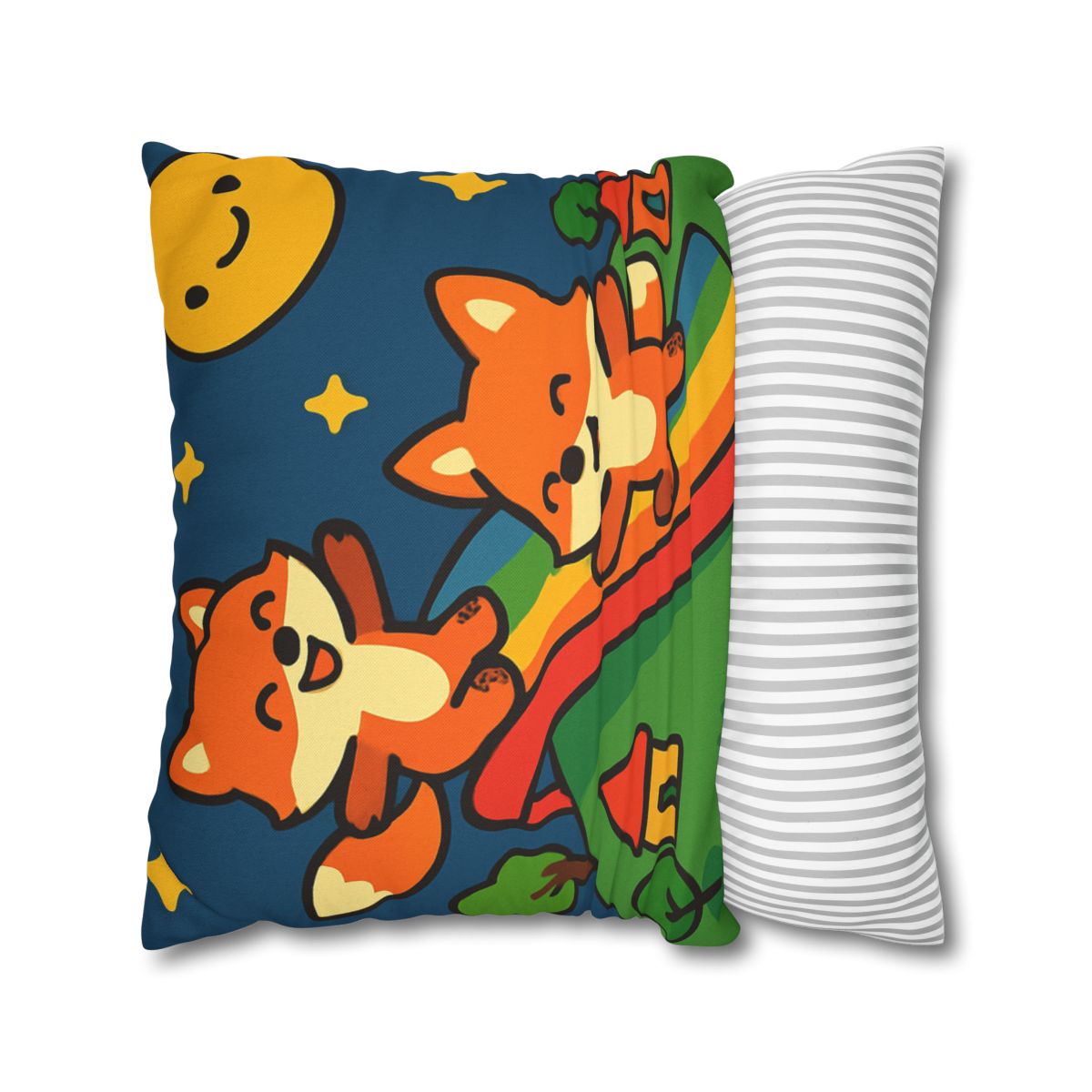 Planet Playground Of The Friendly Foxes trendy patterned pillow cases