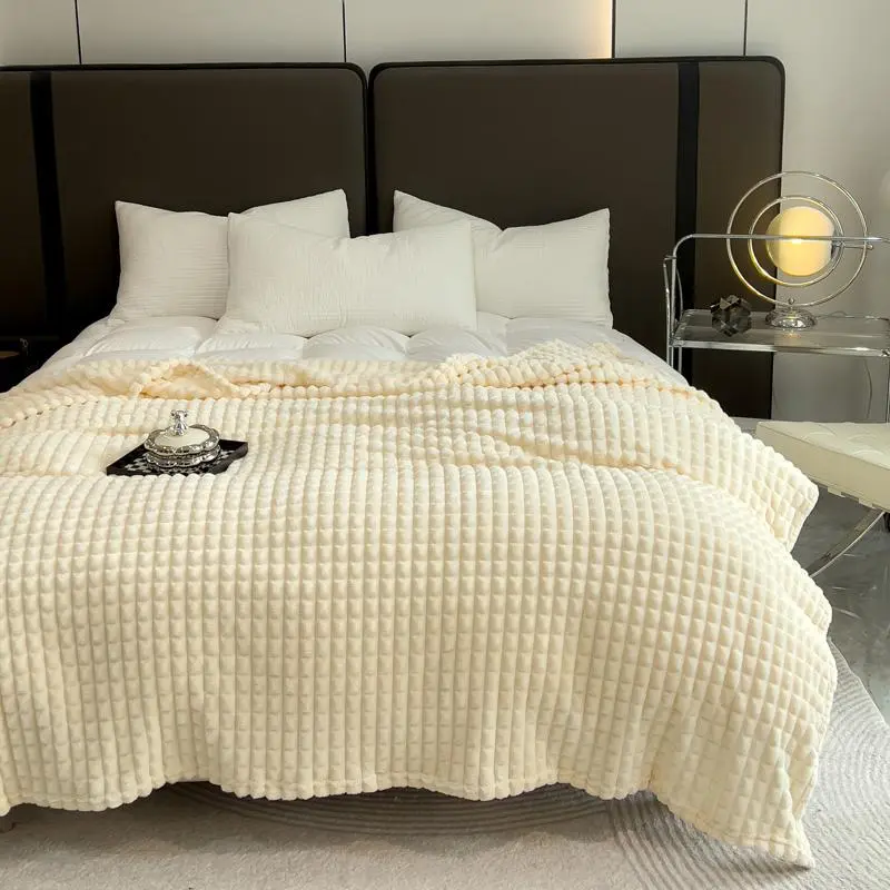350GSM Soft Plush Throw Blanket For Bed Sofa Couch Travel And Home Use
