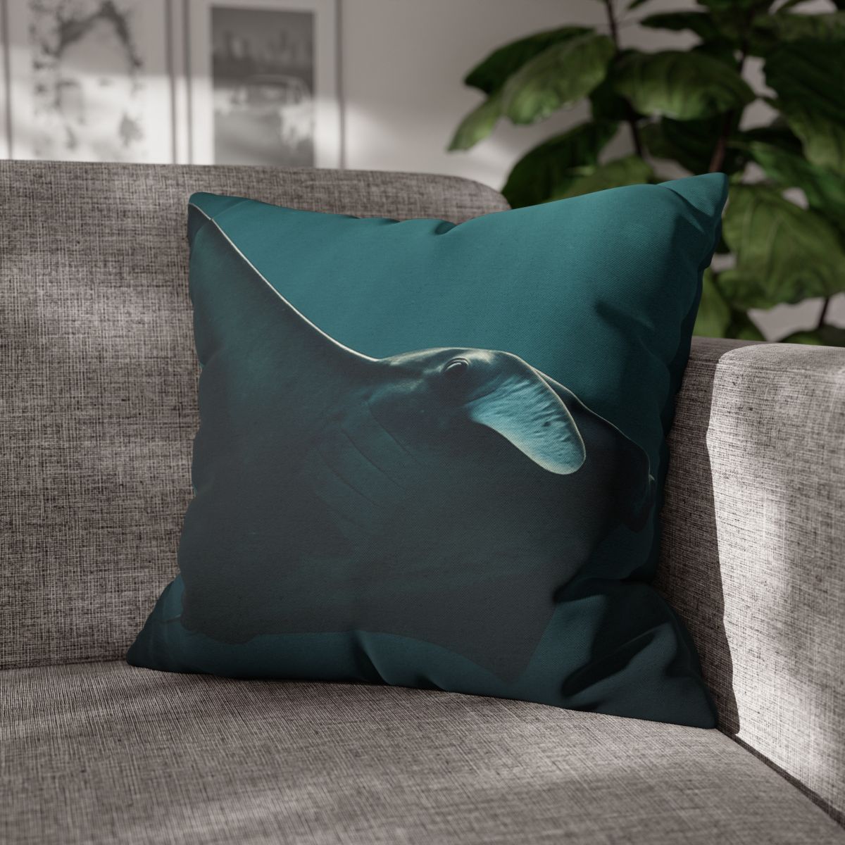 Glasswing Glide Manta Ray designer print pillow cases