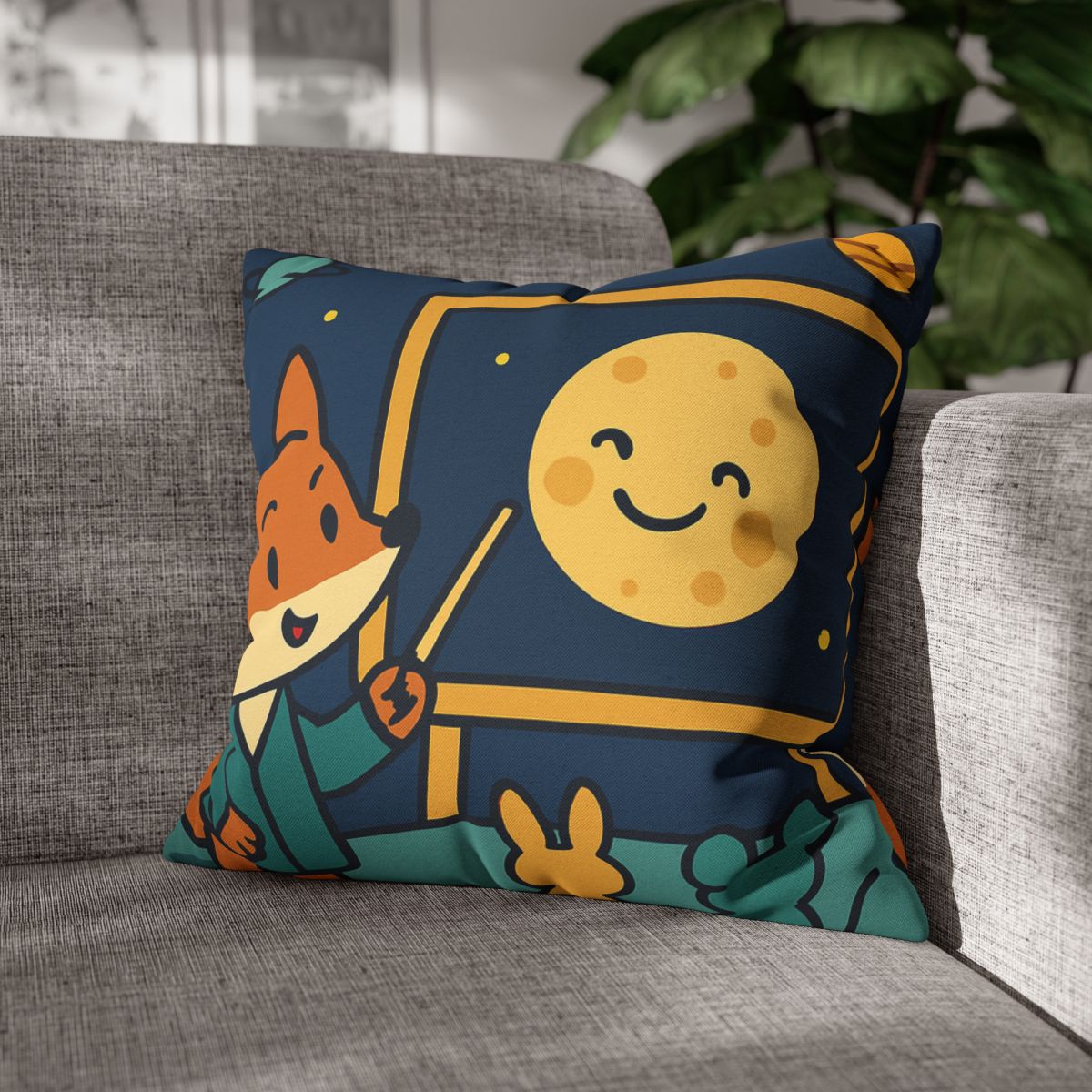 Stargazing Fox And Moon Classroom stylish decorative pillowcases
