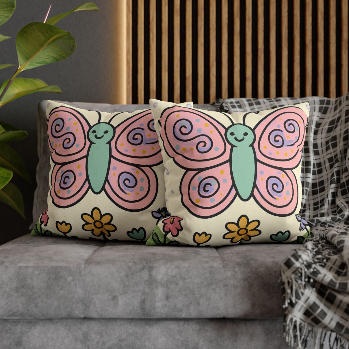 Cosmic Garden Butterfly comfortable bedding pillow covers