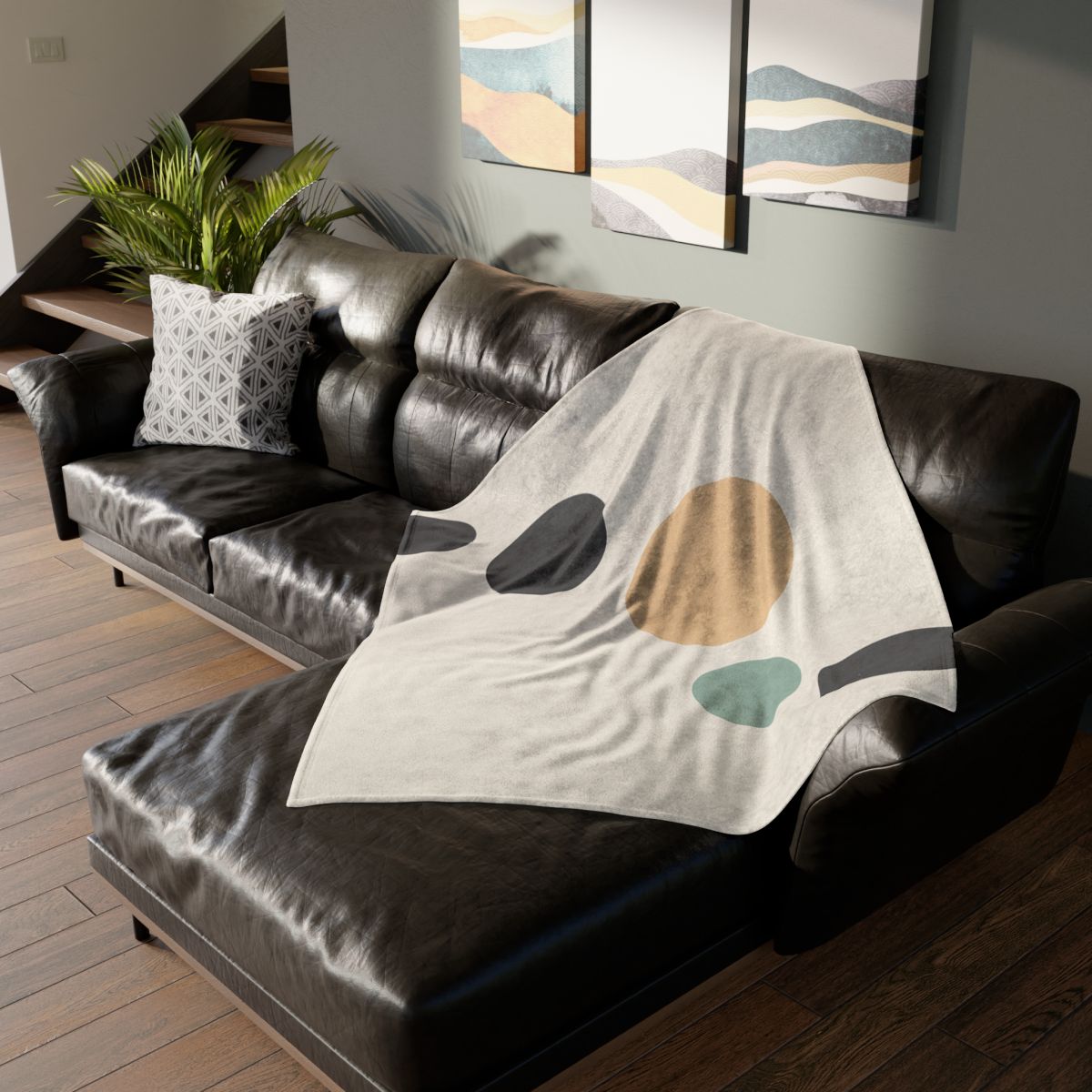Diagonal Cluster Of Five Circles unique gift blankets