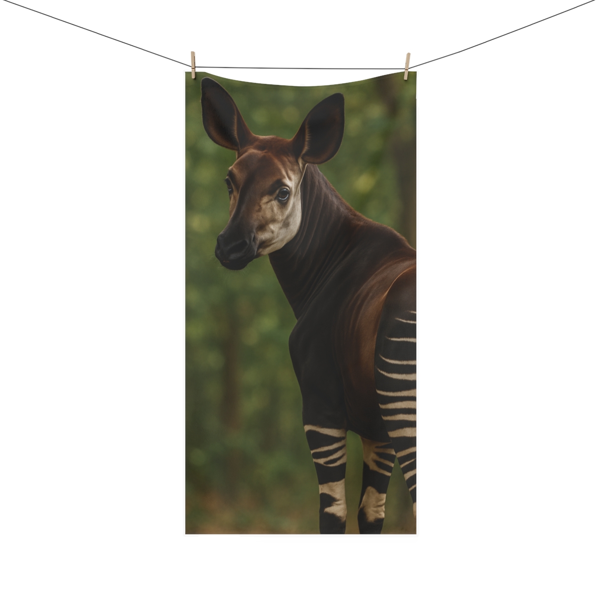 Velvet Shadow Okapi designer printed towels