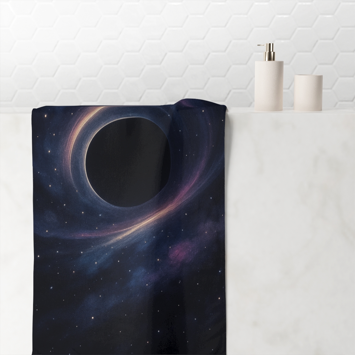 Gravitational Prism Bloom personalized bath towels