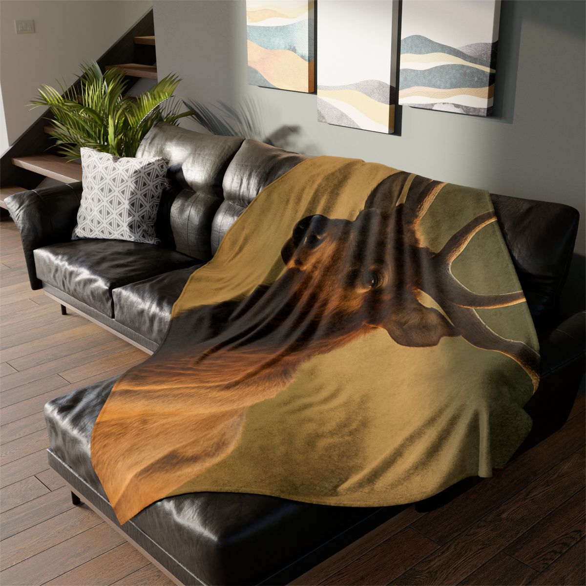 Antler Crown Mountain Elk warm winter blankets