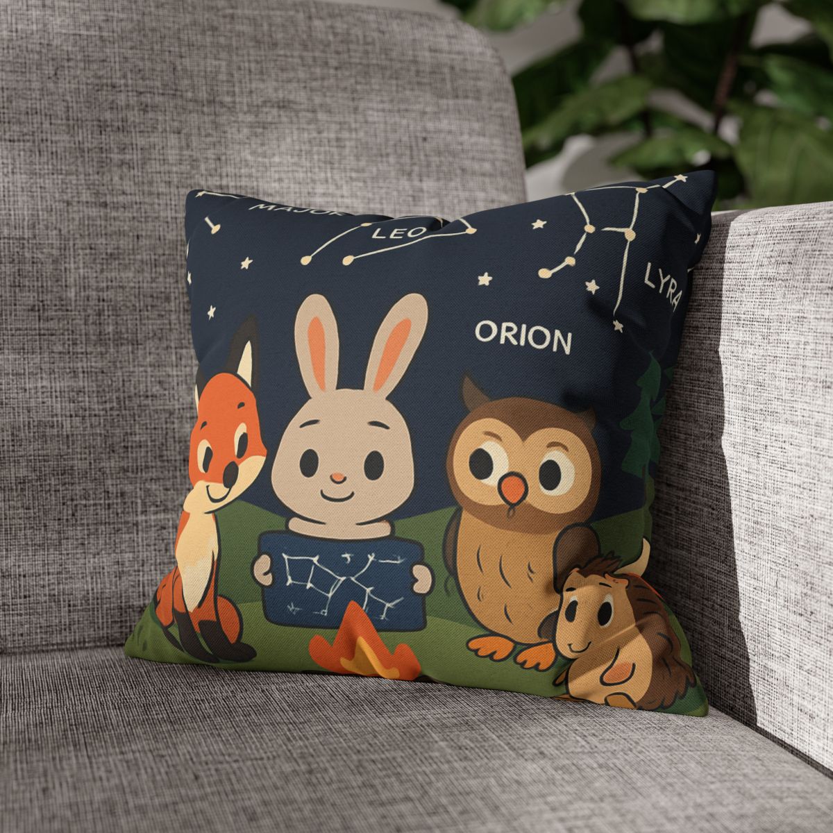 Constellation Campfire Critters comfortable bedding pillow covers