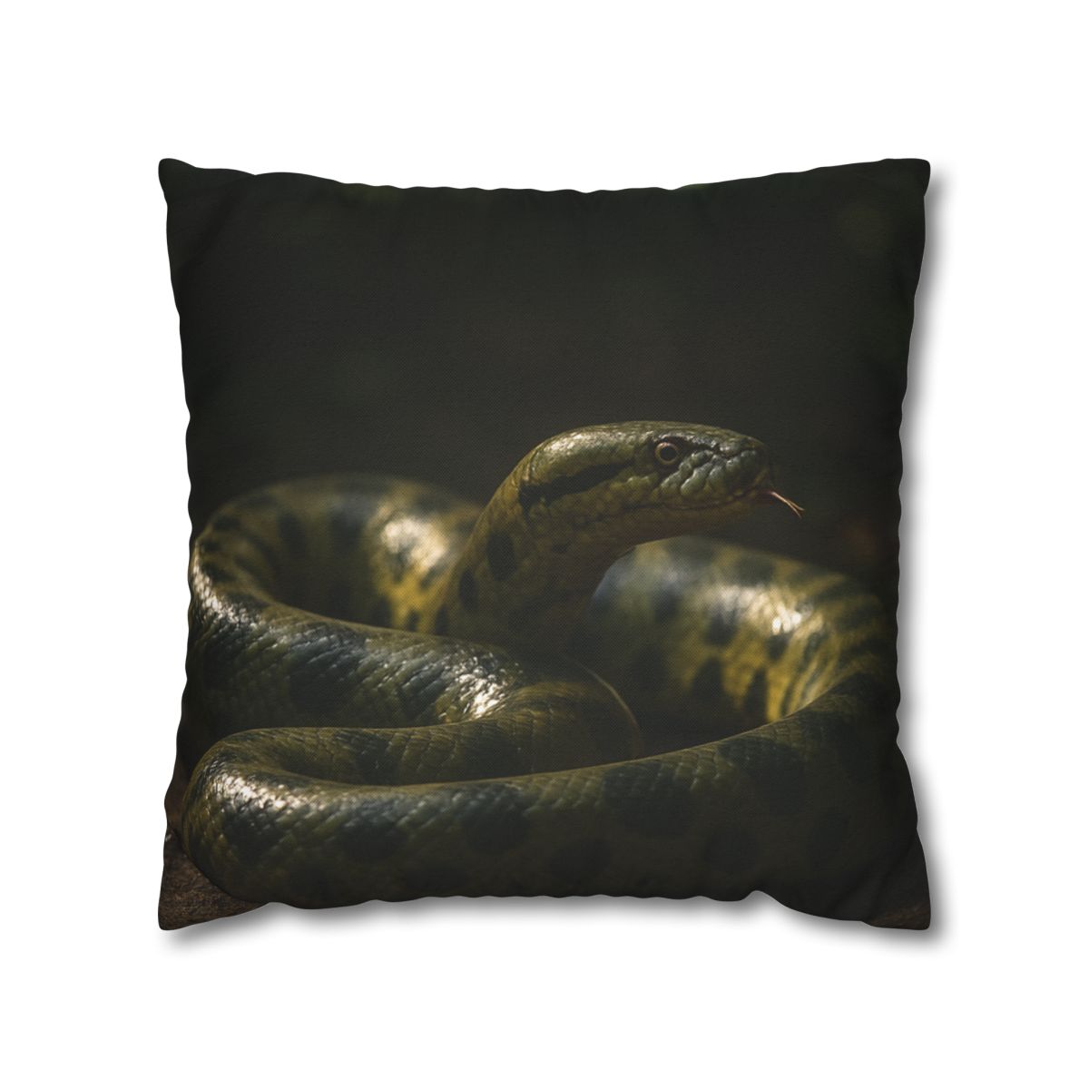 Shadow Ribbon Green Anaconda custom pillow cases