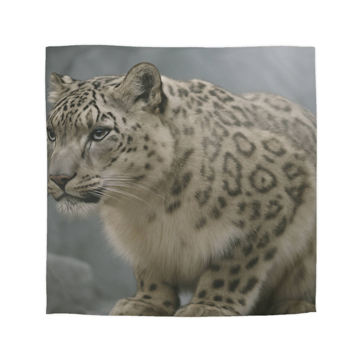 Silent Ridge Snow Leopard designer printed duvets