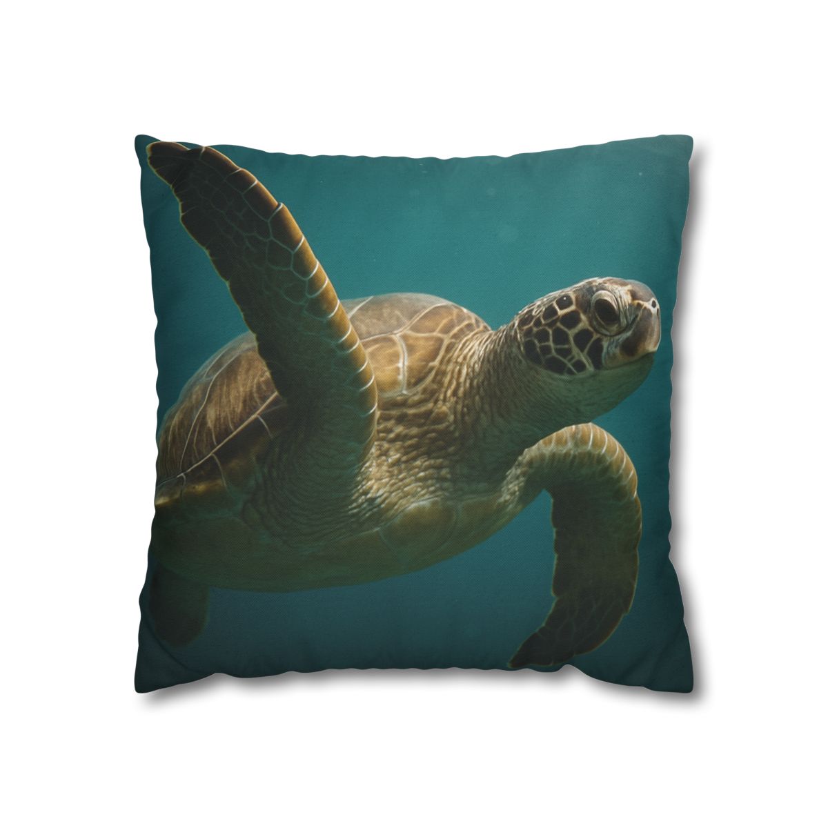 Nebula Glide Green Sea Turtle personalized pillow covers