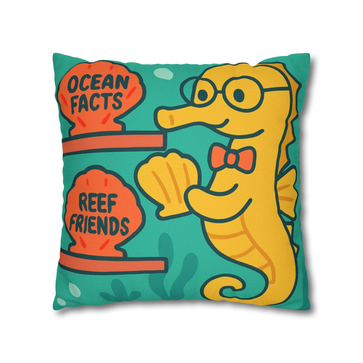 Underwater Library Of The Seahorse Librarian stylish decorative pillowcases