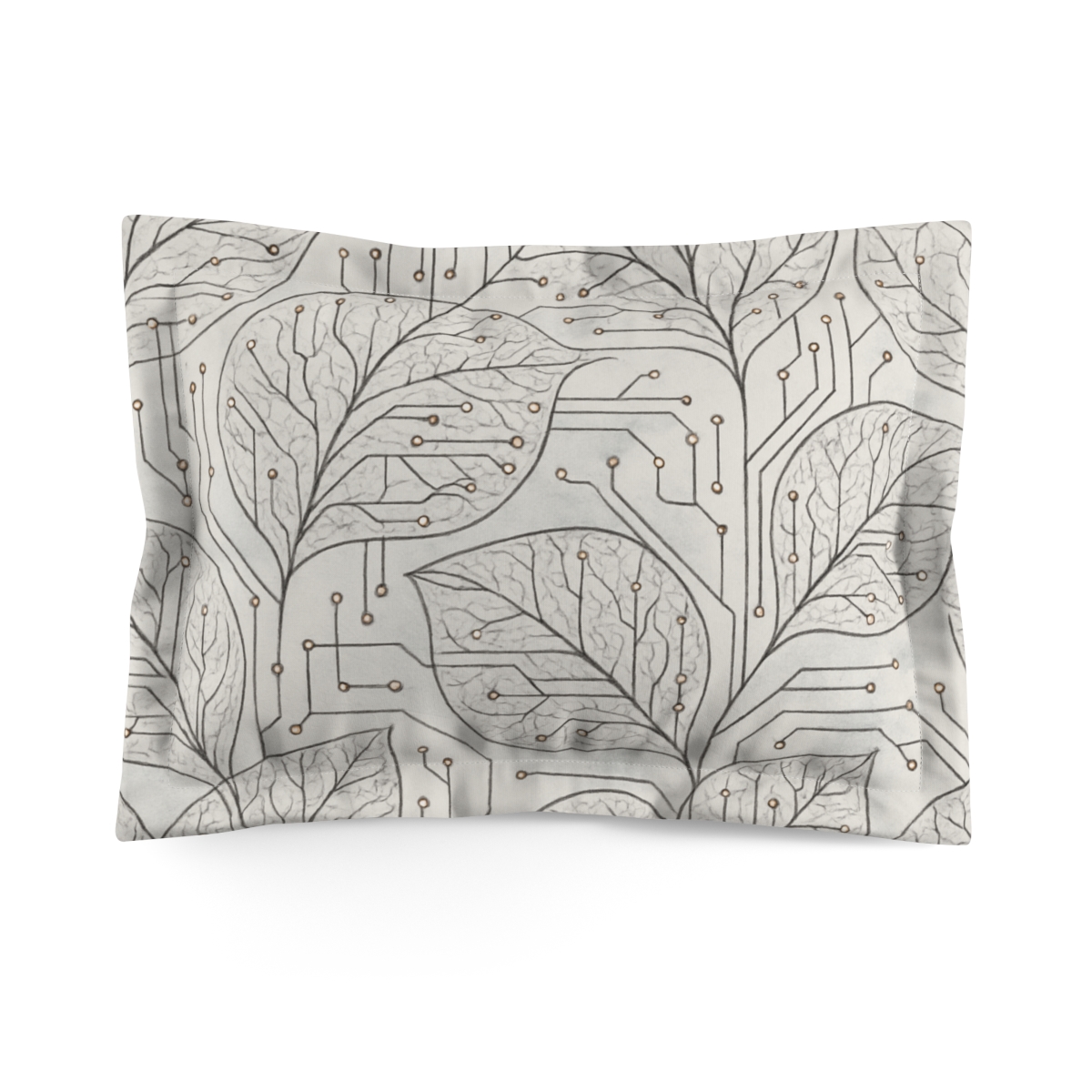 Leaf Vein Circuit Filigree designer printed pillows