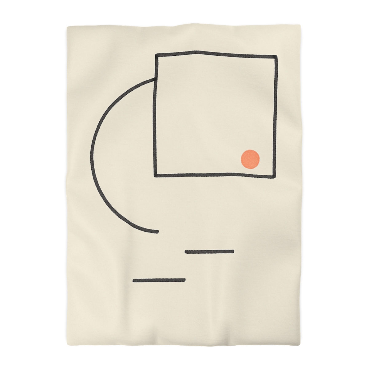 Offset Frame With Leaning Arc personalized bedding duvets