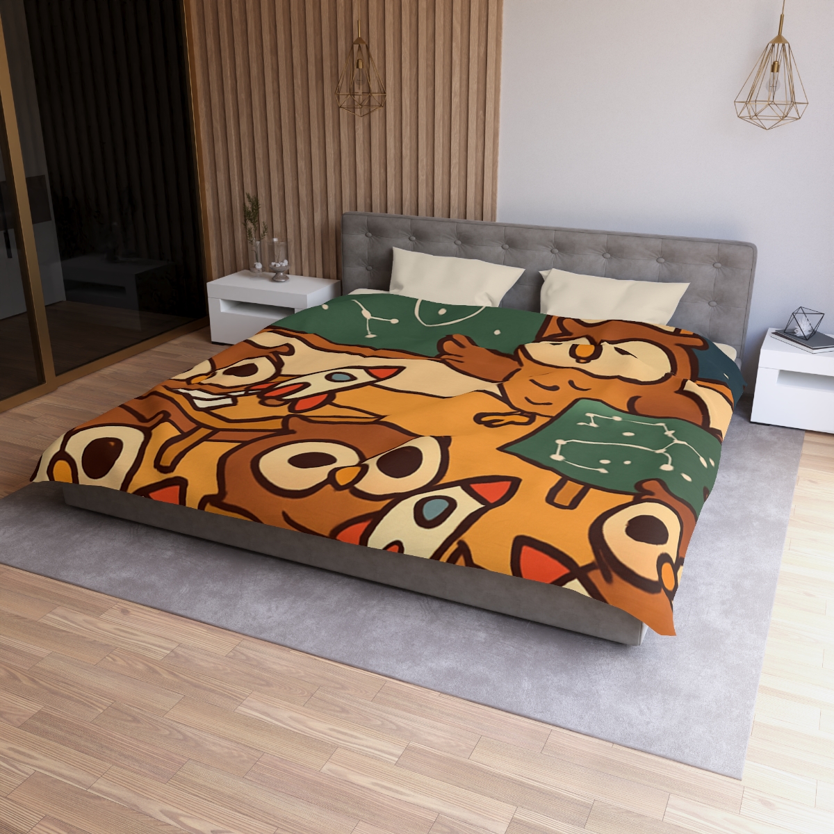 Rocket School Of Owls stylish duvet covers