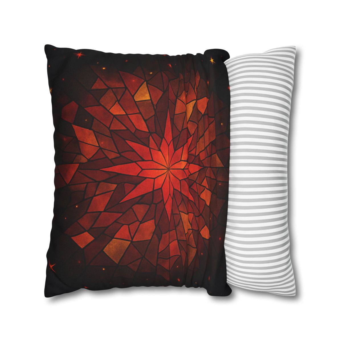 Crimson Starburst Mosaic comfortable bedding pillow covers