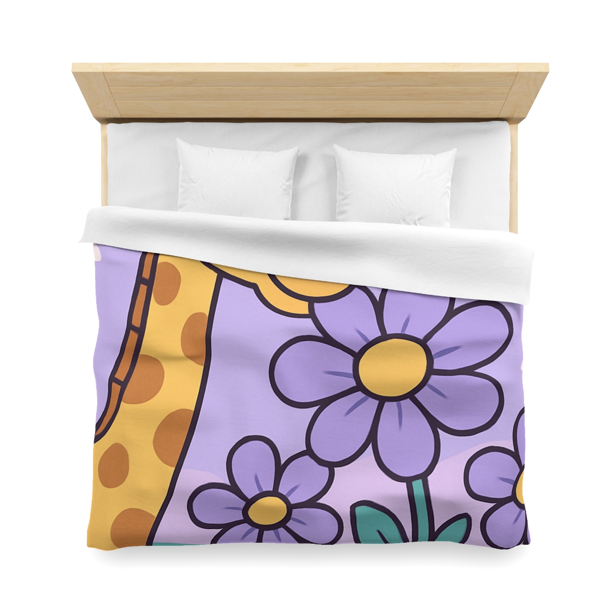 Galaxy Garden Giraffe personalized bedding duvets