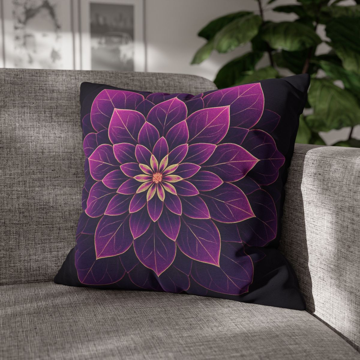 Petal Prism Mandala custom pillow cases