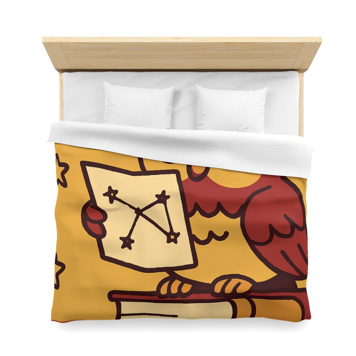 Cosmic Owl Library custom duvets