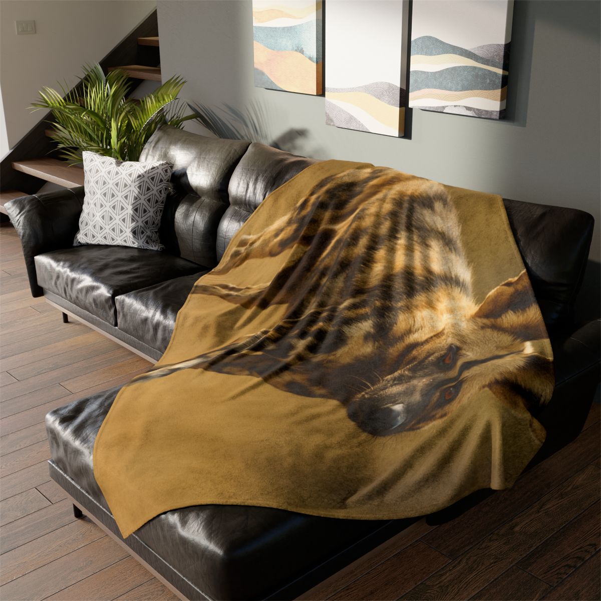 Pulse Trail Painted Dog decorative home blankets