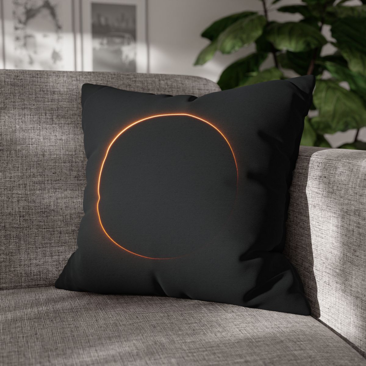 Void Horizon Silhouette Bloom personalized pillow covers