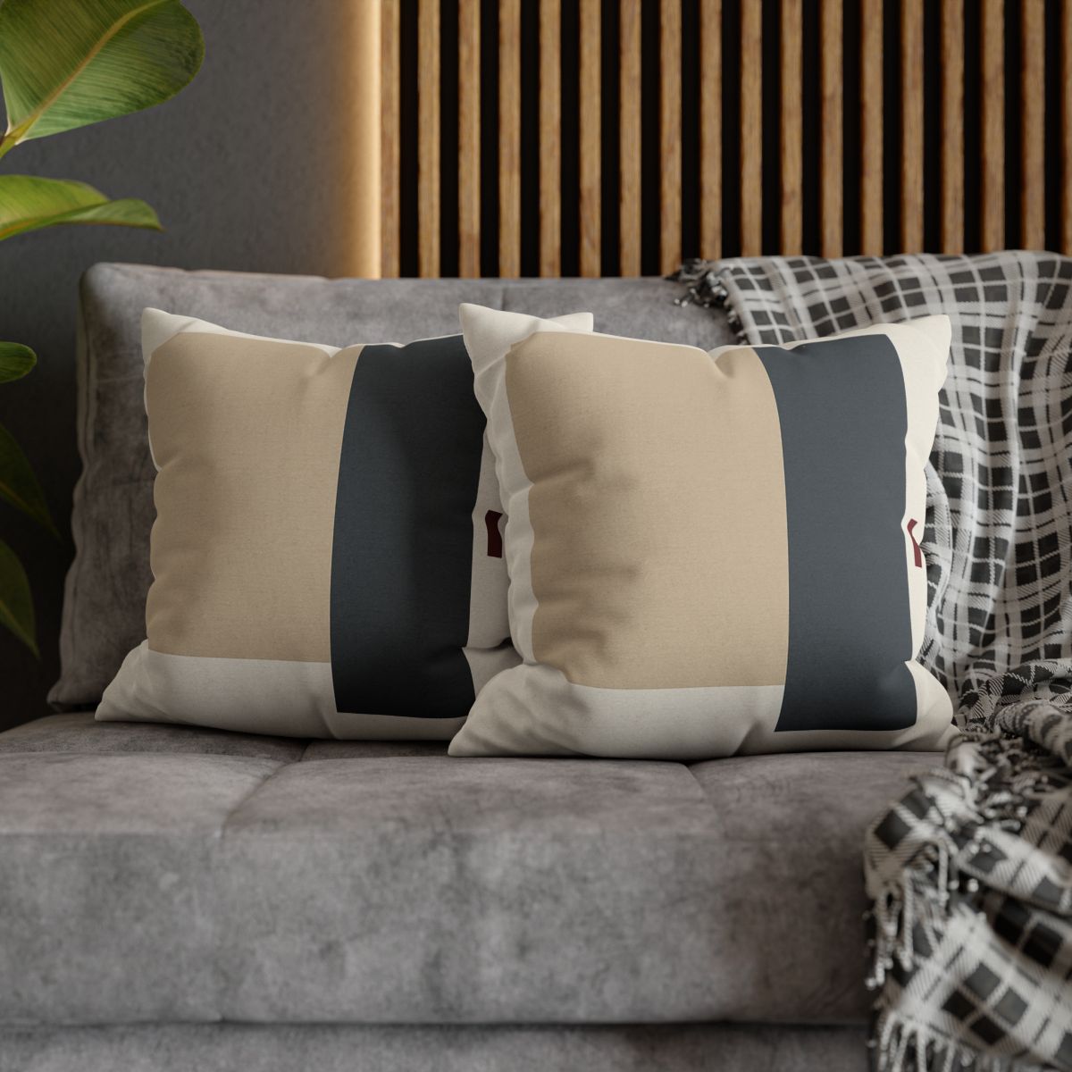 Offset Squares With Calm Corridor designer print pillow cases