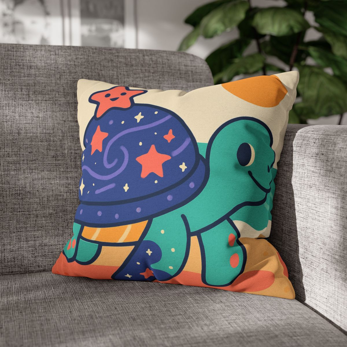 Galactic Seashell Turtle custom pillow cases