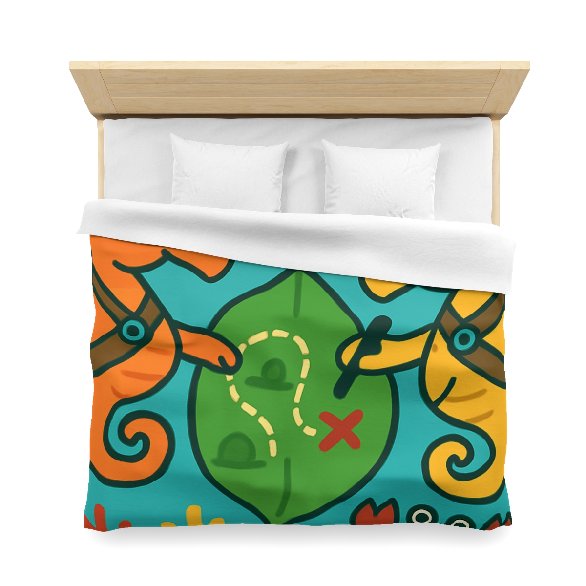 Underwater Map Makers The Seahorse Scouts personalized bedding duvets