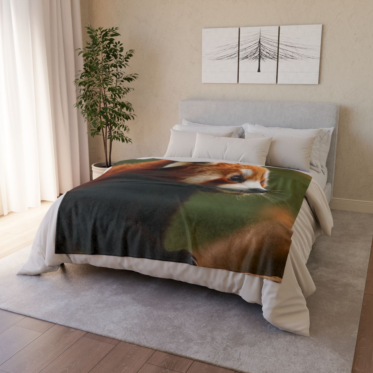 Bamboo Climber Red Panda unique gift blanketscustom blankets