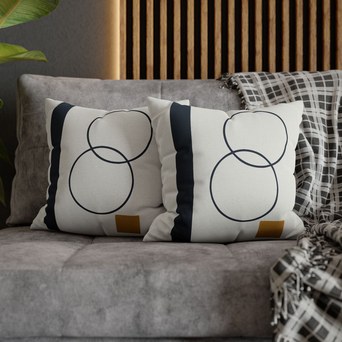 Staggered Rings With Anchored Column custom pillow cases