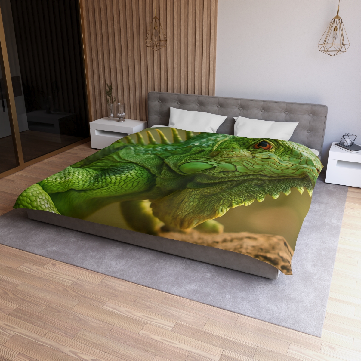 Green Iguana Sun Poise personalized bedding duvets