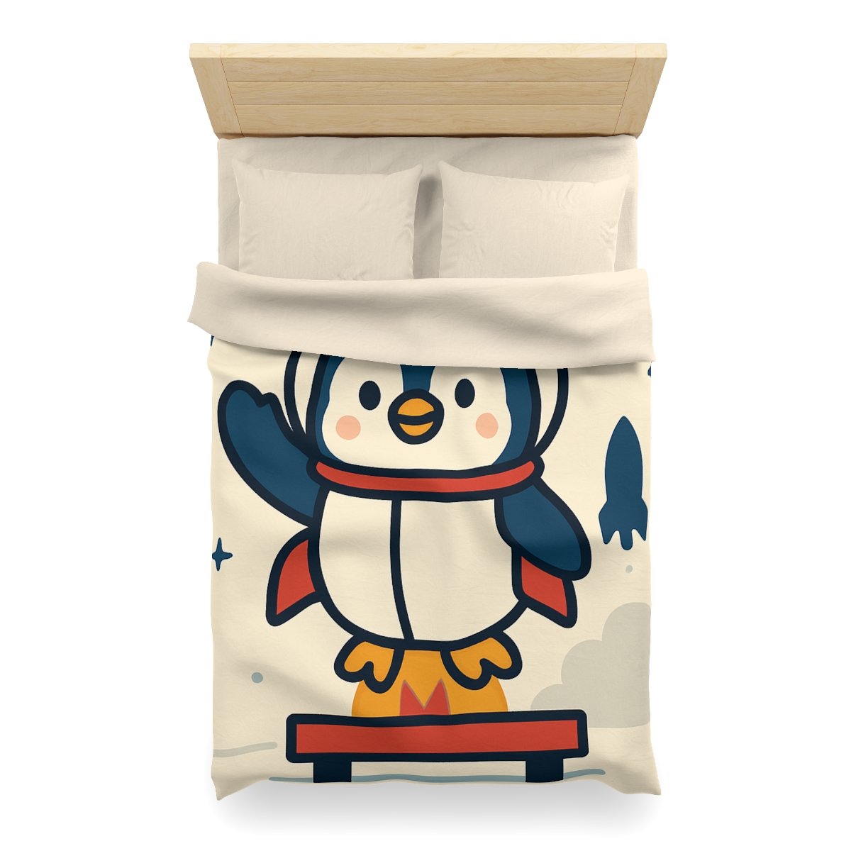 Rocket-Pilot Penguin warm winter duvets