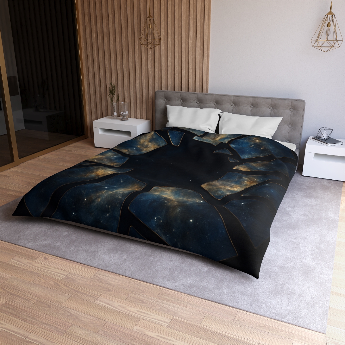 Starlit Fracture Mosaic personalized bedding duvets