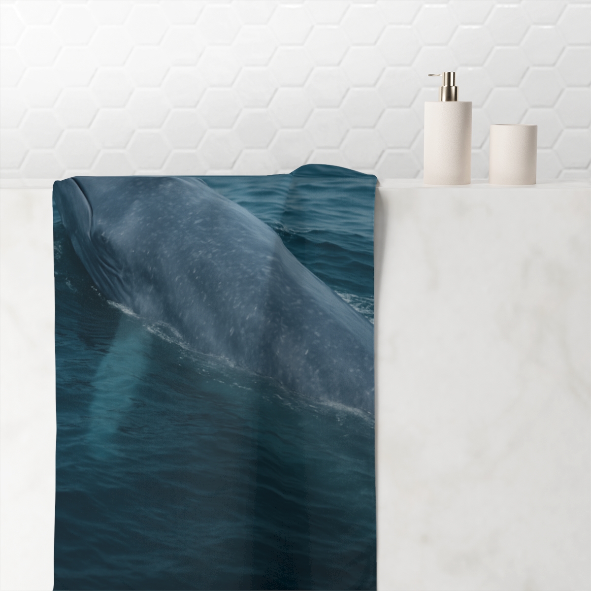 Ocean Song Blue Whale stylish beach towels