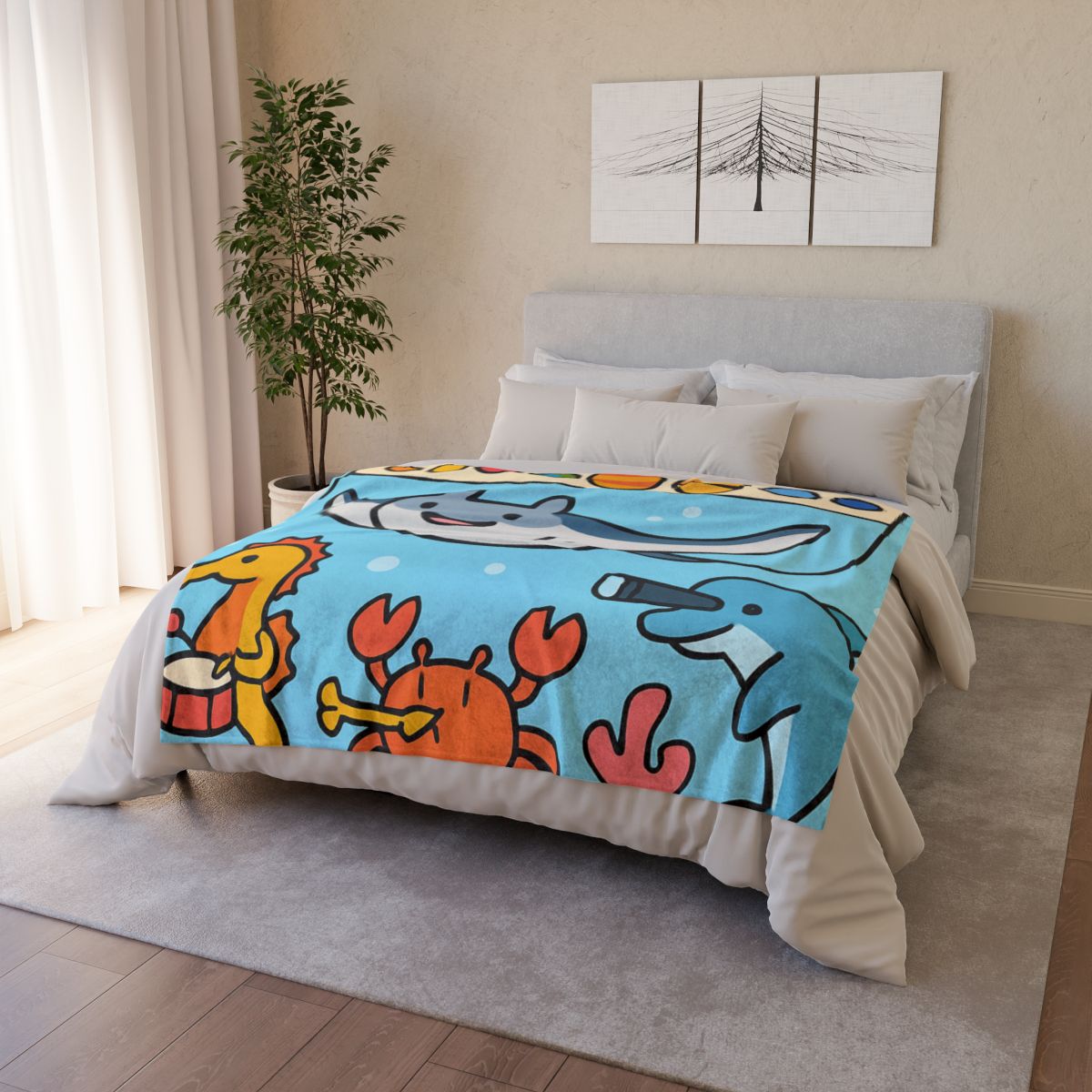 Rainbow Reef Planet Parade custom blankets